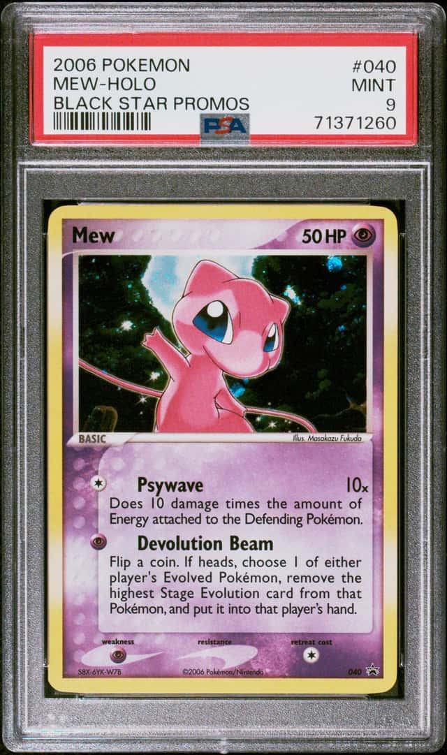 2006 Pokemon Black Star Promo Holo #040 Mew - PSA MINT 9