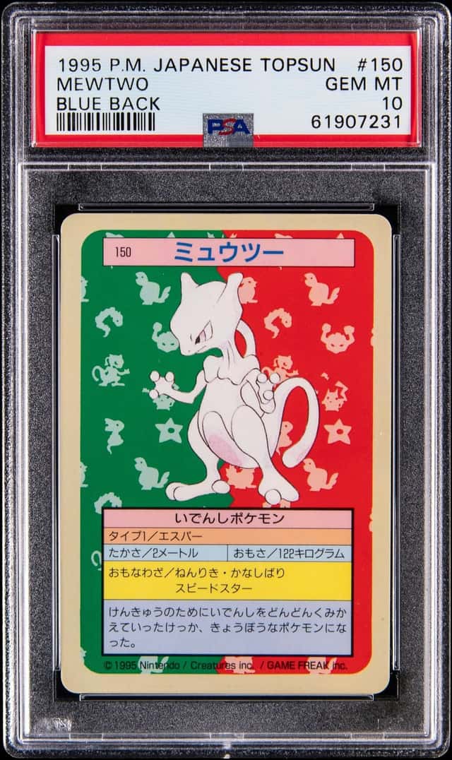 1997 Pokemon Japanese Topsun Blue Back #150 Mewtwo - PSA GEM MT 10 - Top Pop