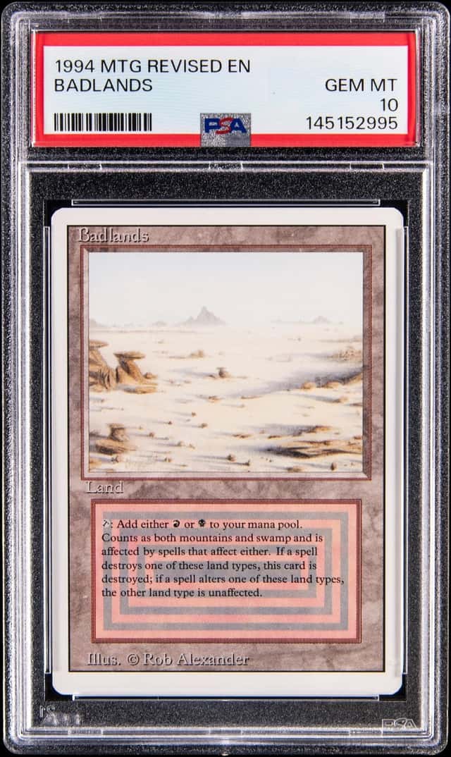 1994 Magic The Gathering Revised Badlands - PSA GEM MT 10