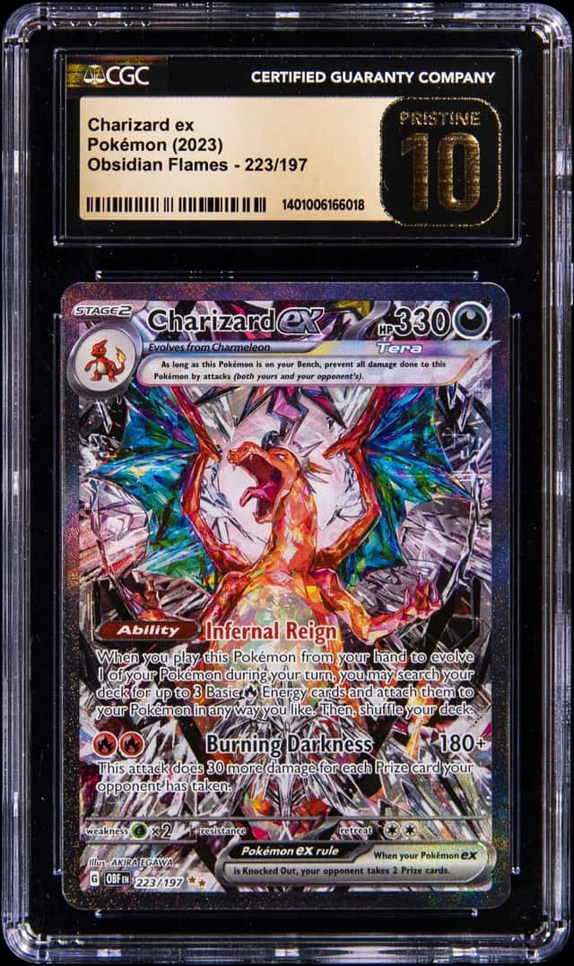 2023 Pokemon Scarlet & Violet Obsidian Flames SIR #223 Charizard ex - CGC PRISTINE 10