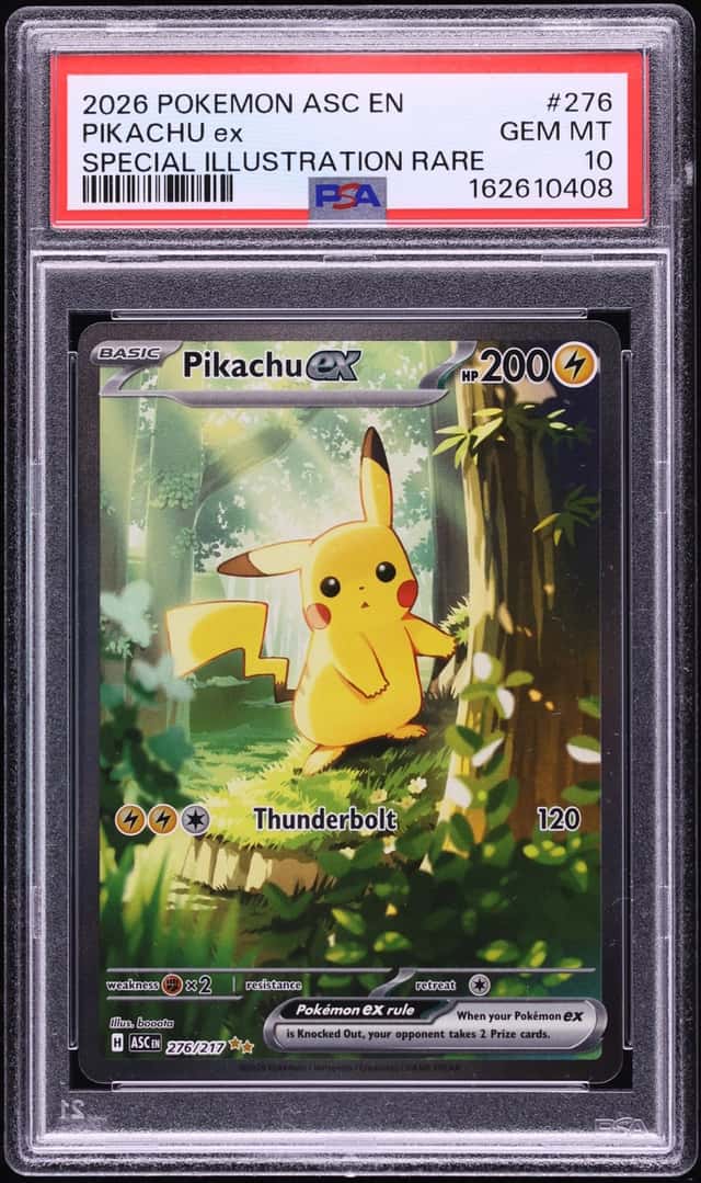 2026 Pokemon Mega Evolution Ascended Heroes SIR Pikachu ex #276 PSA 10 GEM MINT