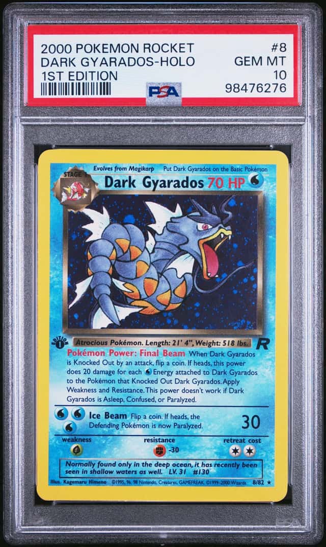 2000 Pokemon Team Rocket 1st Edition Holo Dark Gyarados #8 PSA 10 GEM MINT
