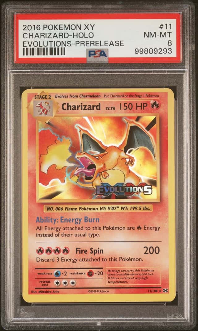 2016 Pokemon XY Evolutions Prerelease Holo Charizard #11