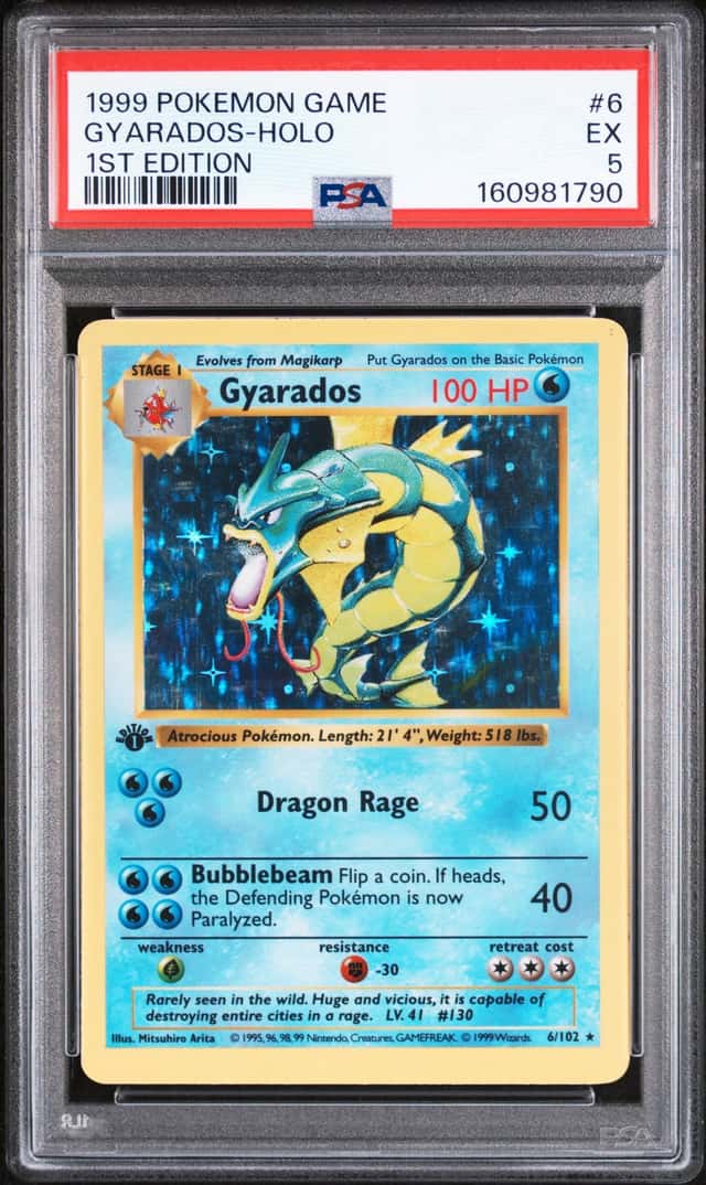 1999 Pokemon Base Set 1st Edition Holo Gyarados #6