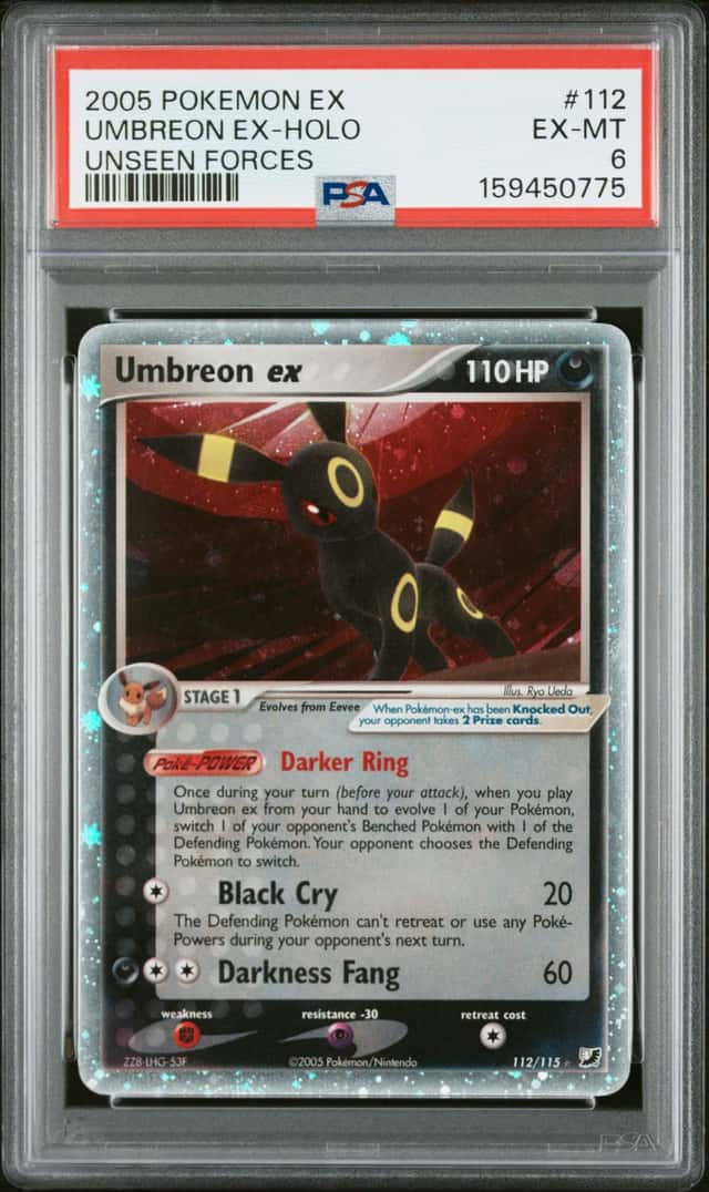 2005 Pokemon Ex Unseen Forces Holo Umbreon Ex #112