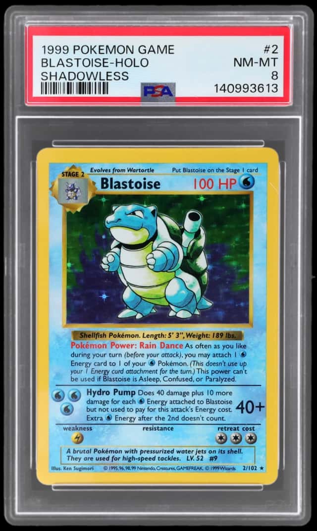 1999 Pokemon Base Set Shadowless Holo Blastoise #2