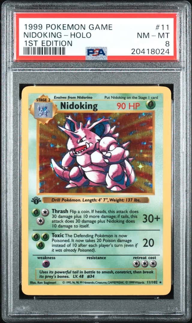 1999 Pokemon Base Set 1st Edition Holo Nidoking #11