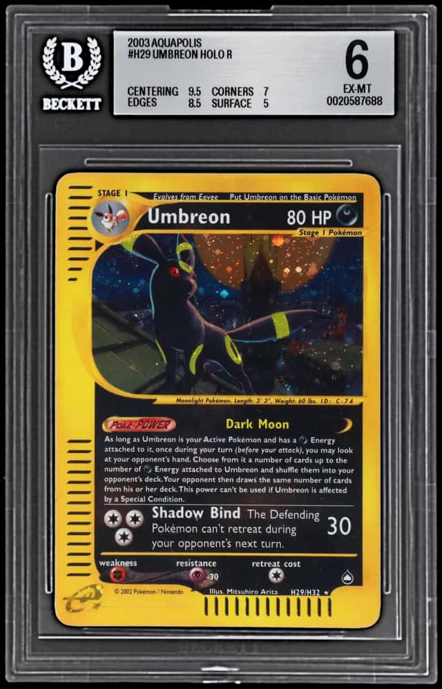 2003 Pokemon Aquapolis Holo Umbreon #H29