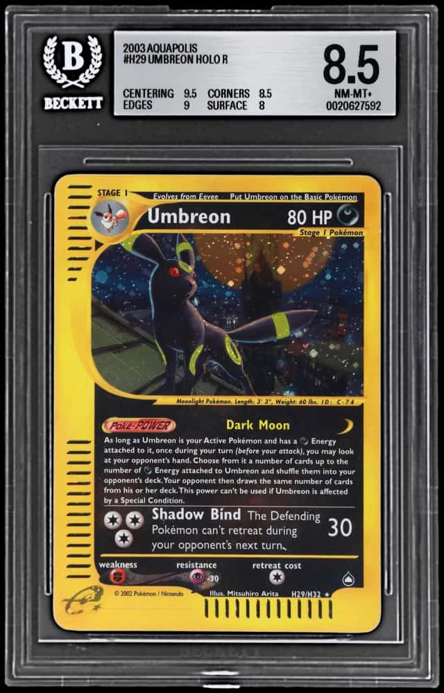2003 Pokemon Aquapolis Holo Umbreon #H29