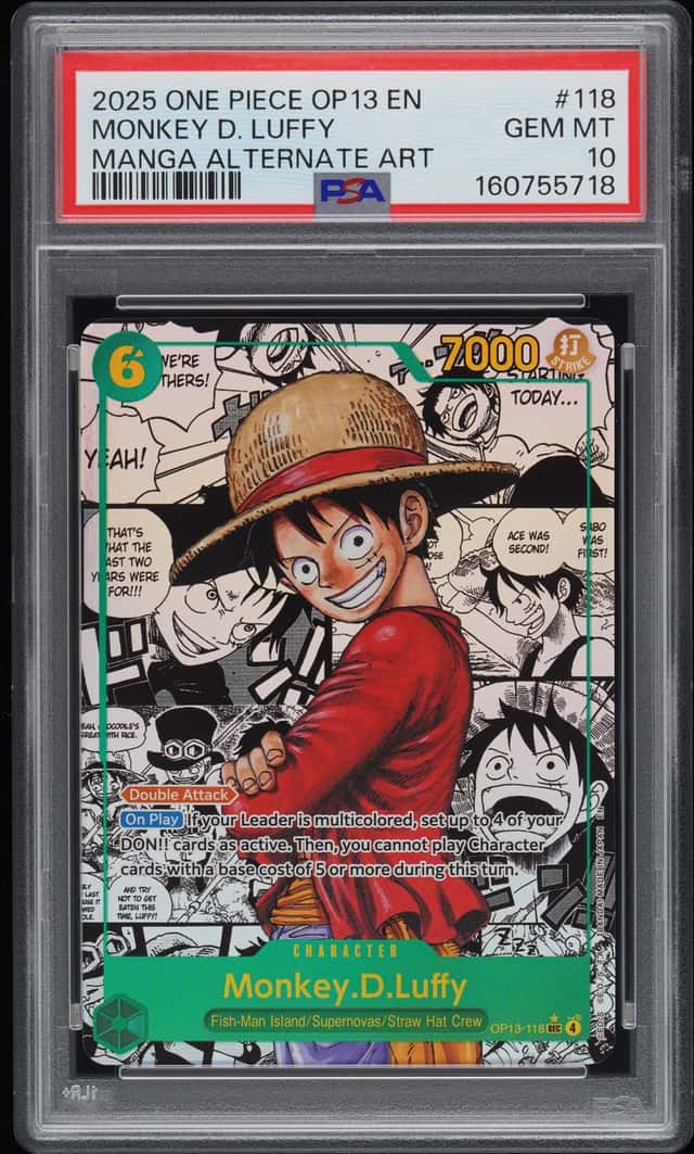 2025 One Piece Carrying On His Will Manga Alternate Art Monkey D. Luffy #OP13118