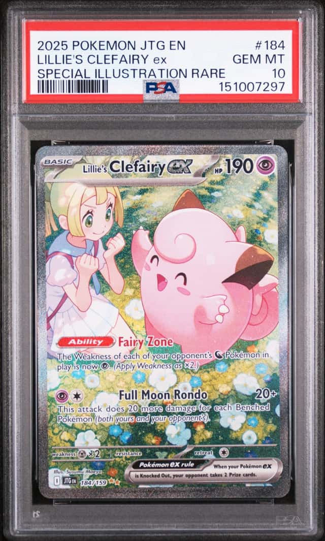Pokemon 2025 Lillie's Clefairy ex 184/159 SIR Journey Together GEM MINT PSA 10