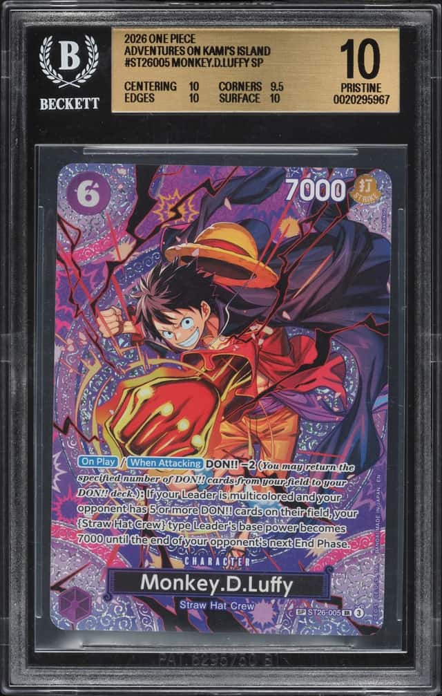 2026 One Piece Adventures On Kami's Island SP Monkey D. Luffy #ST26-005 BGS 10 PRISTINE