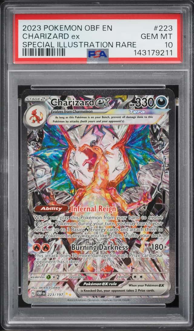 2023 Pokemon Scarlet & Violet Obsidian Flames SIR Charizard Ex #223 PSA 10 GEM MINT