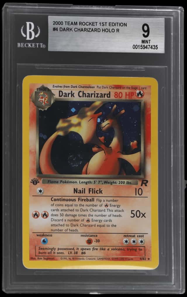 2000 Pokemon Team Rocket 1st Edition Holo Dark Charizard #4