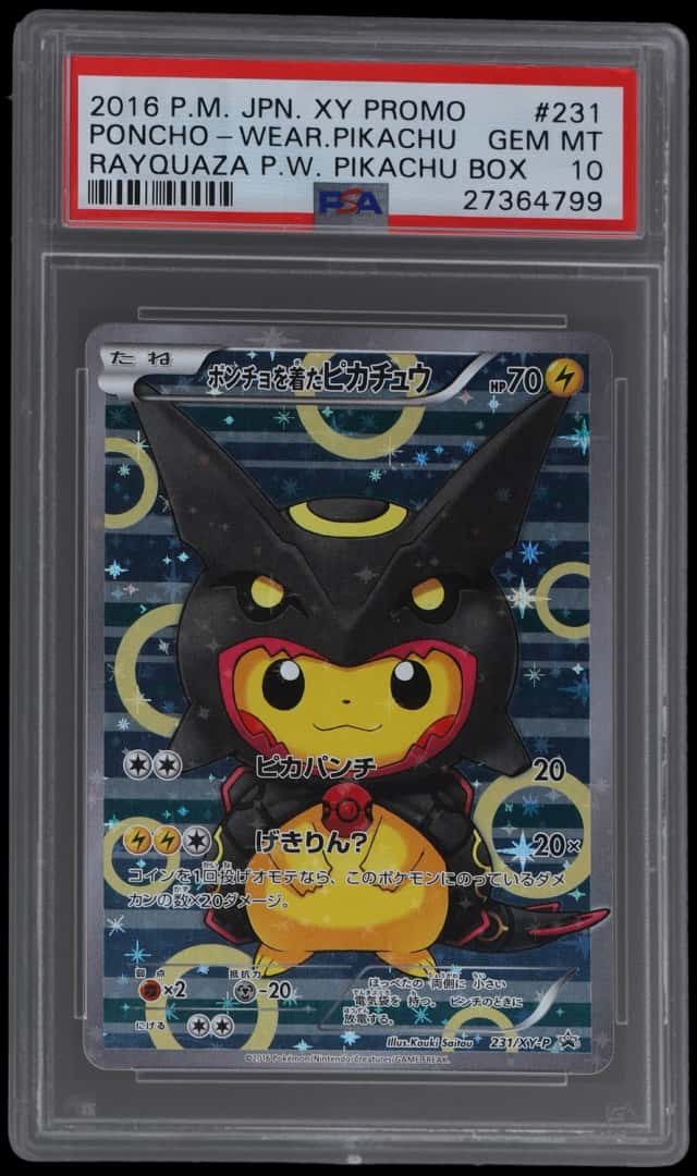 2016 Pokemon XY Rayquaza Special Box Promo Japanese Rayquaza Poncho Wearing Pikachu #231XYP