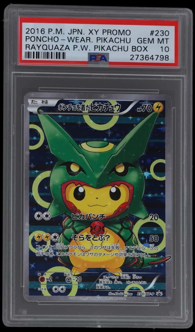 2016 Pokemon XY Special Box Promo Japanese Rayquaza Poncho Wearing Pikachu #230XYP
