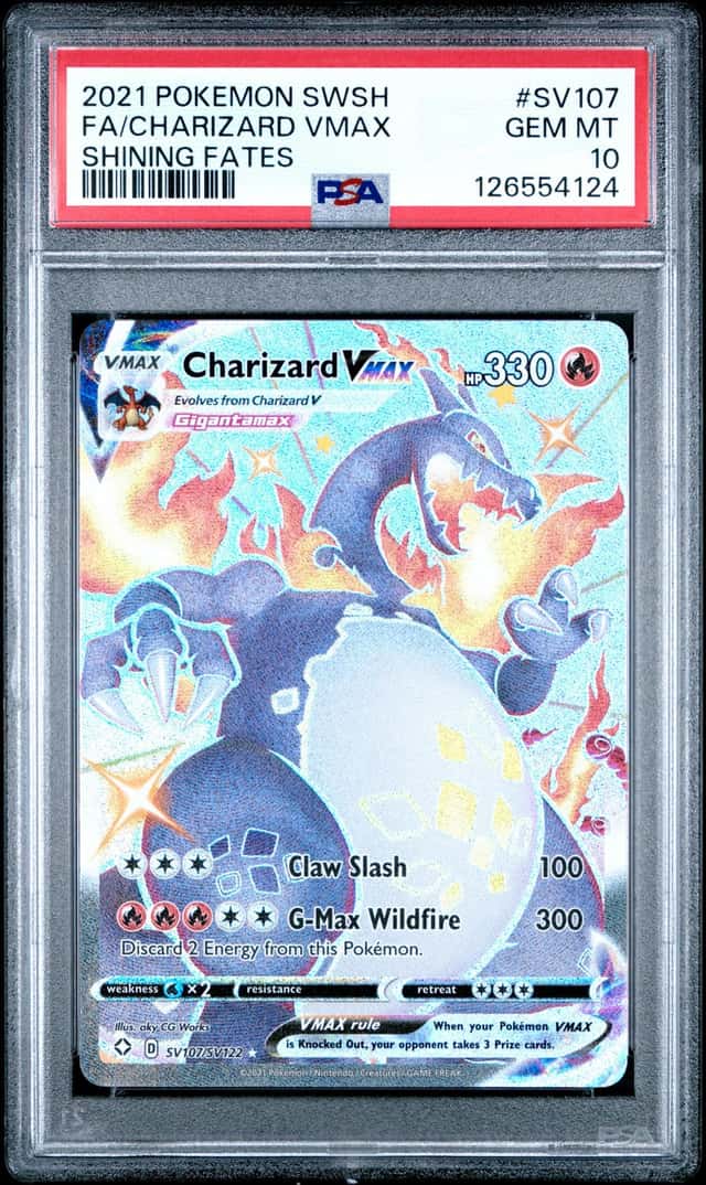 4124 Charizard VMAX 2021 Pokemon Sword & Shield Shining Fates #SV107 PSA 10