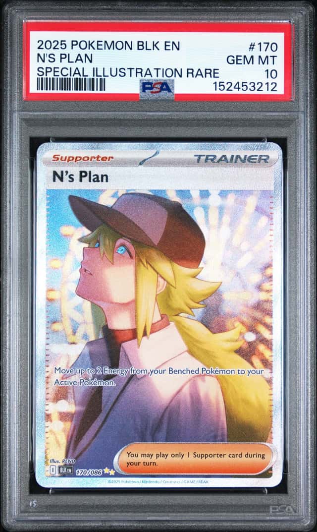 PSA 10 N’S PLAN 170/086 BLACK BOLT SPECIAL ILLUSTRATION RARE 2025 POKEMON