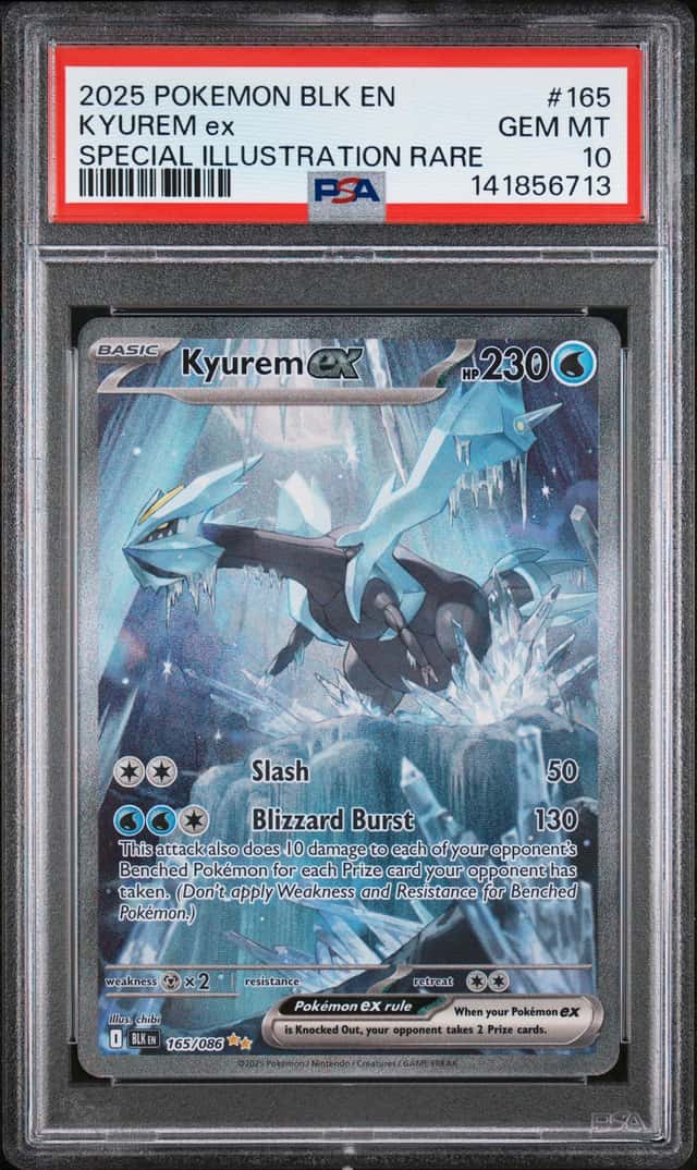 Pokemon 2025 Kyurem ex 165/086 SIR Black Bolt GEM MINT PSA 10