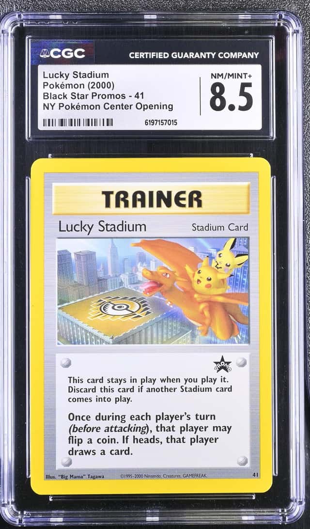 2000 Pokemon Black Star Promo N.Y. Center Opening Lucky Stadium #41 CGC 8.5 NM-MT+
