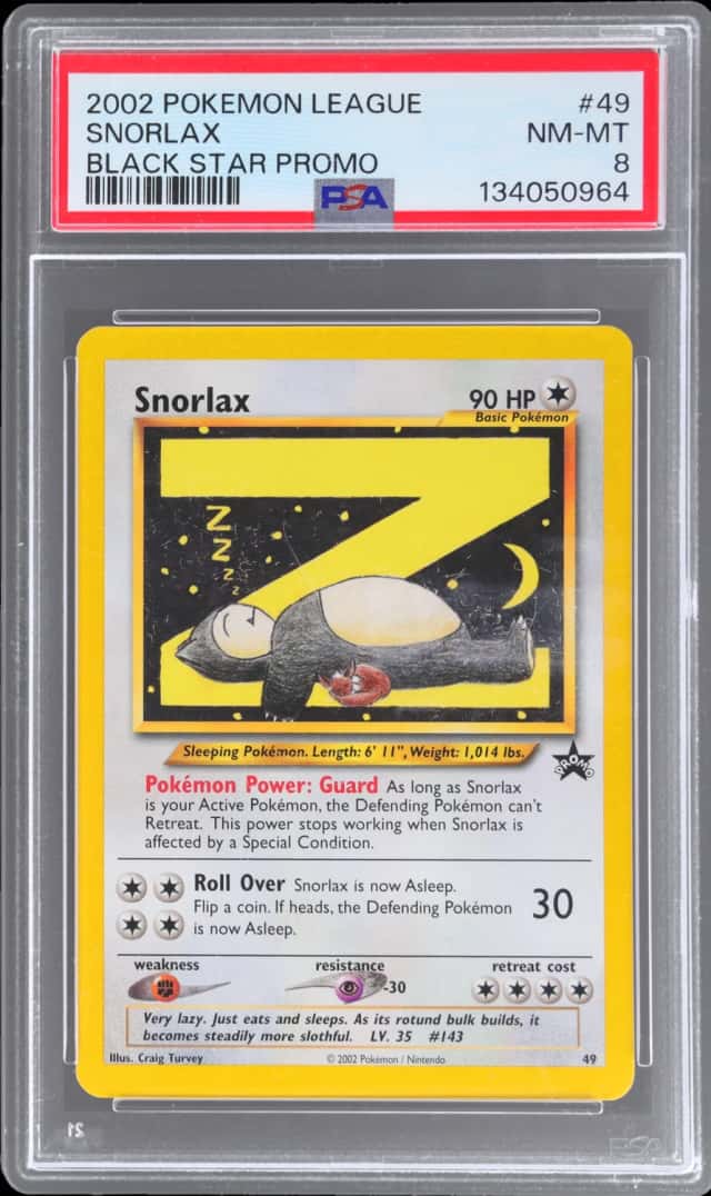 1999 Pokemon League Black Star Promo Snorlax #49