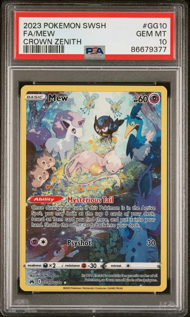 2023 Pokemon Sword and Shield Crown Zenith Galarian Gallery Mew #GG10