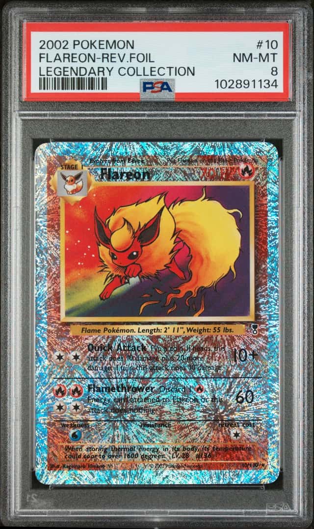 2002 Pokemon Legendary Collection Reverse Holo Flareon #10