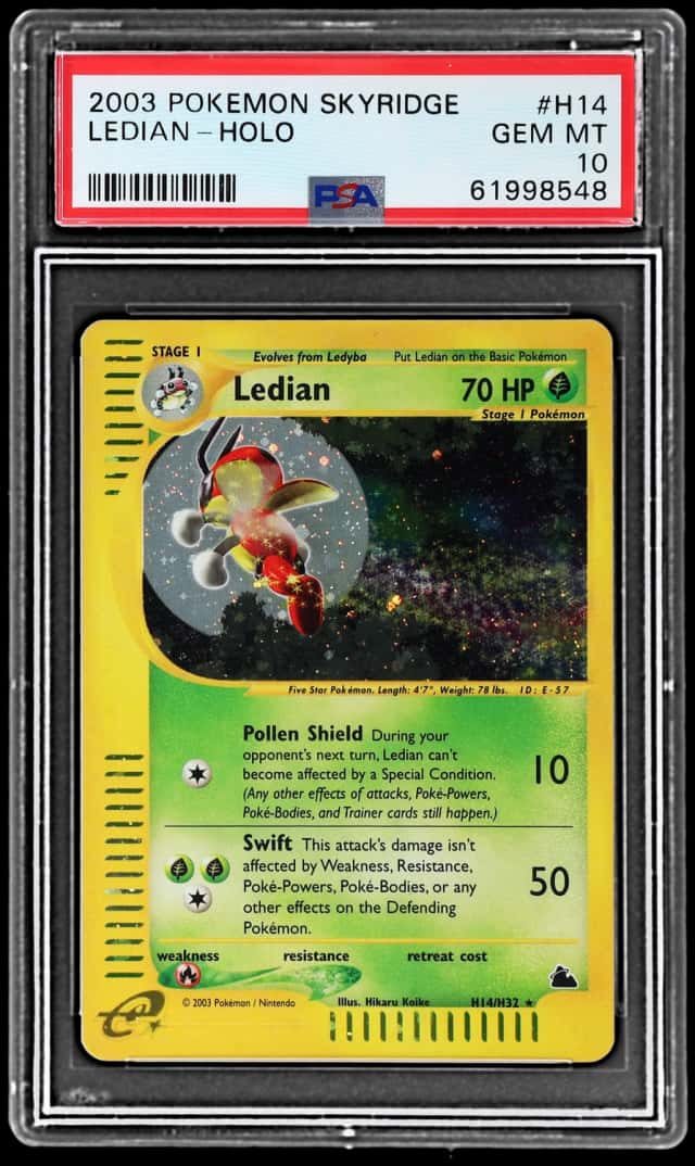 2003 Pokemon Skyridge Holo Ledian #H14