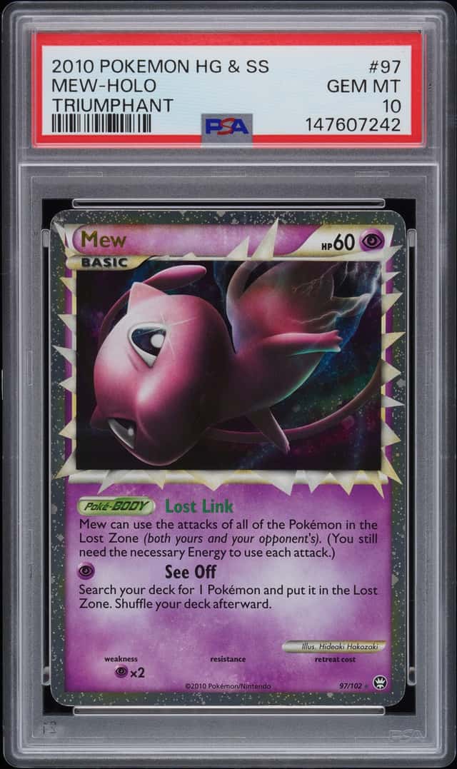 2010 Pokemon Heartgold and Soulsilver Triumphant Holo Mew #97