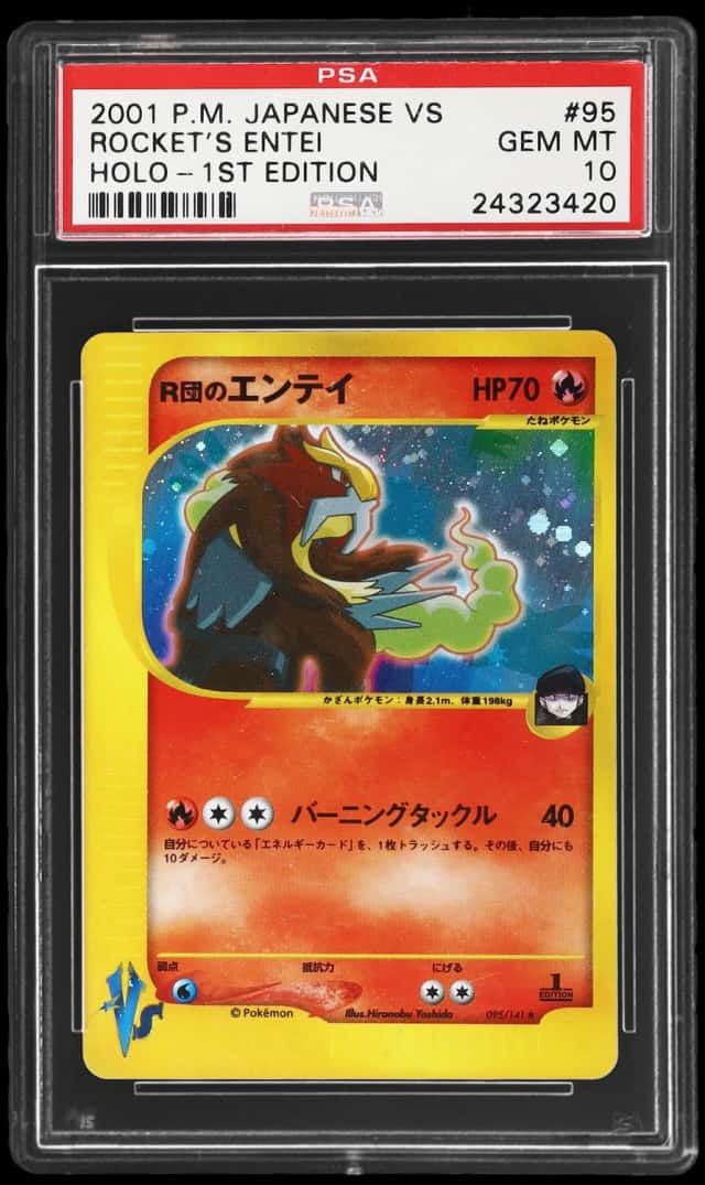 2001 Pokemon Vs Japanese 1st Edition Holo Rocket's Entei #095