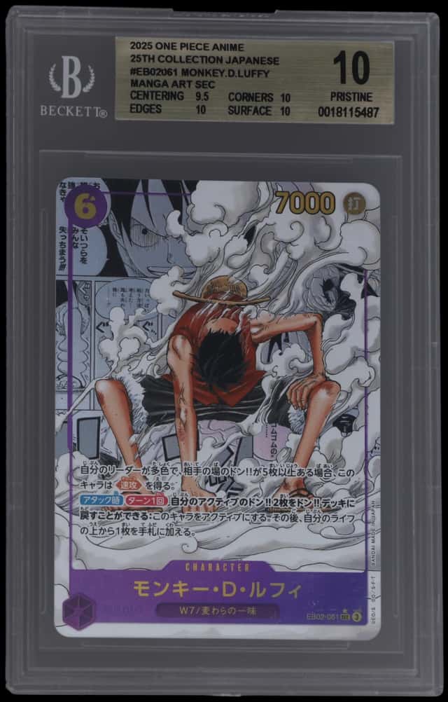 2025 One Piece Anime 25th Collection Japanese Manga Alternate Art Monkey D. Luffy #EB02-061
