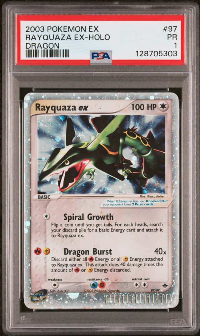 2003 Pokemon Ex Dragon Holo Rayquaza Ex #97