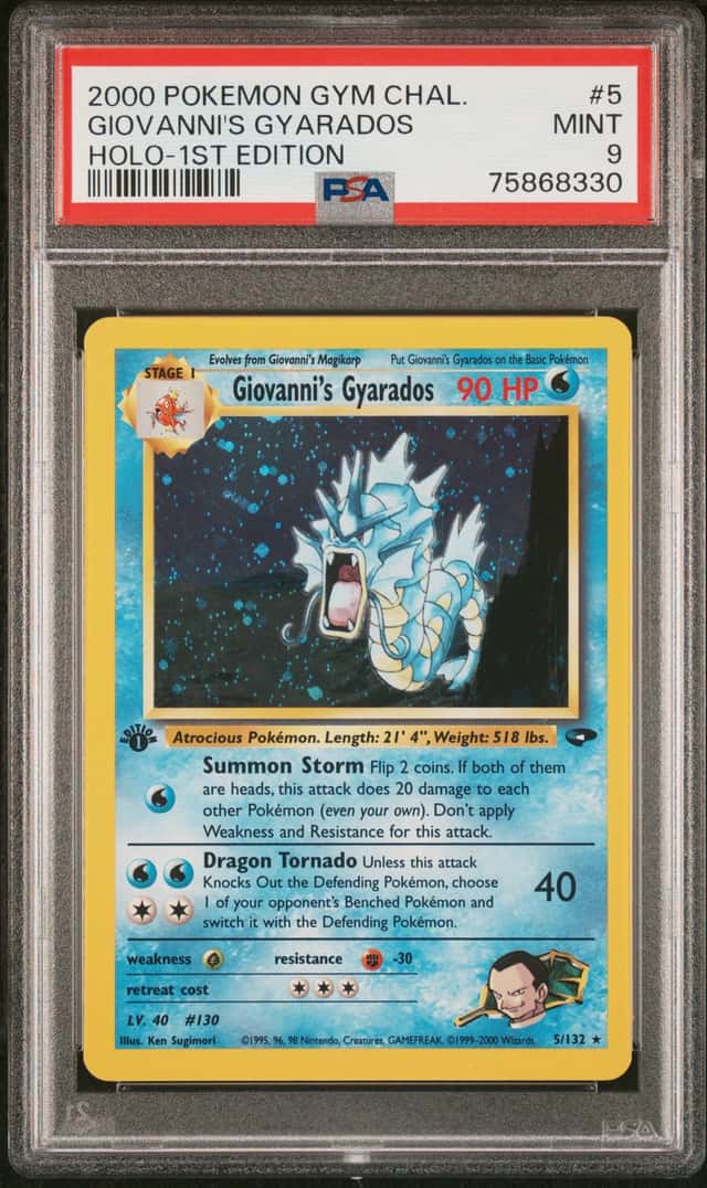2000 Pokemon Gym Challenge 1st Edition Holo Giovanni's Gyarados #5