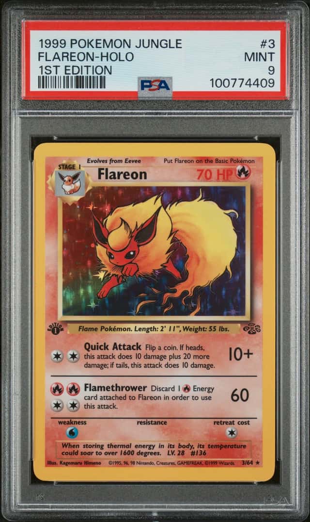 1999 Pokemon Jungle 1st Edition Holo Flareon #3