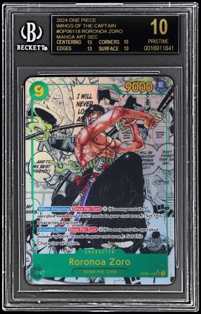 2024 One Piece Wings of the Captain Manga Alternate Art Roronoa Zoro #OP06118
