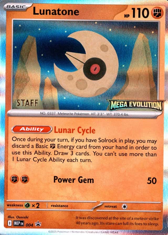 Prerelease · Evolution Mega Staff