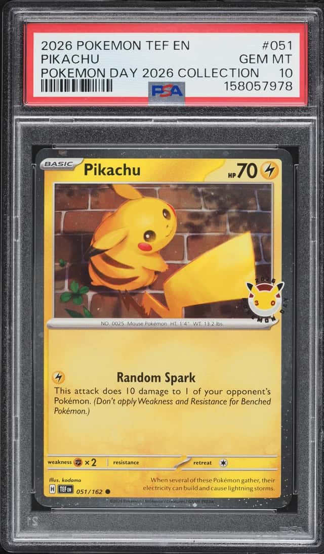 2026 Pokemon Scarlet & Violet Temporal Forces Day Collection Holo Pikachu #51 PSA 10 GEM