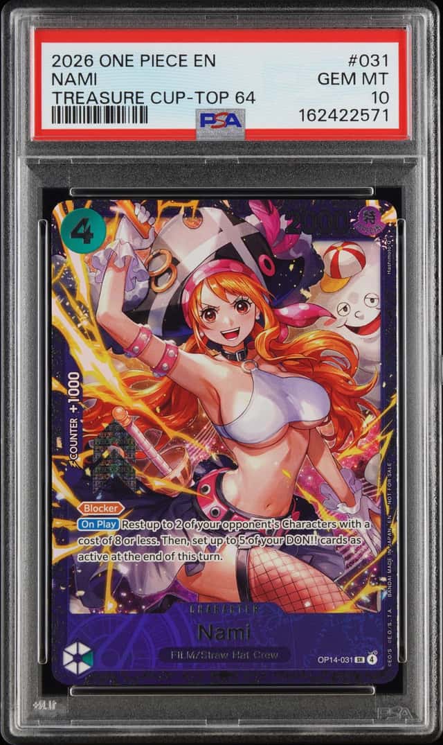 2026 One Piece EN Treasure Cup Top 64 #031 Nami PSA 10 GEM MINT