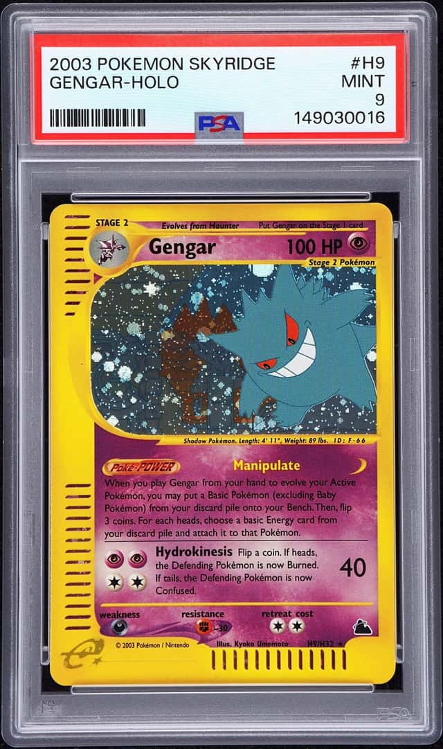 2003 Pokemon Skyridge Holo Gengar #H9