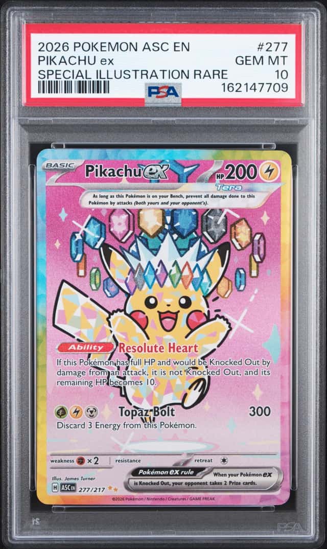 2026 Pokemon Pikachu ex Special Illustration Rare #277/217 PSA 10 GEM MINT