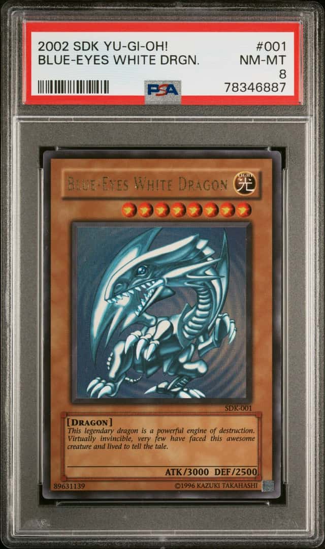 Blue Eyes White Dragon SDK-001 Ultra Rare Unlimited  Yugioh PSA 8 *887