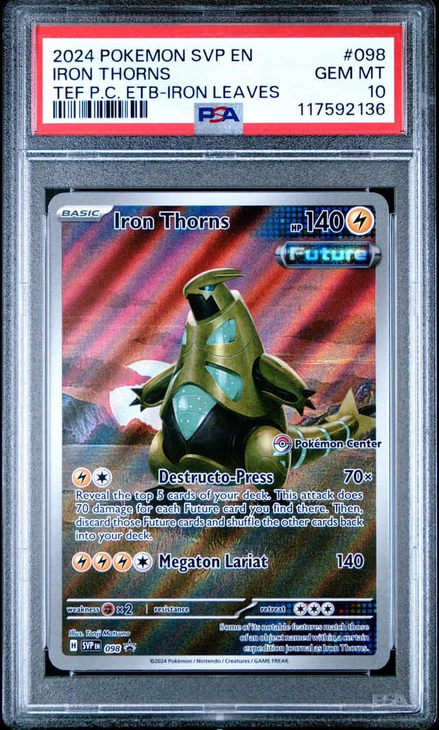 Pokemon 2024 Iron Thorns SVP 098 Pokemon Center Stamp Promo GEM MINT PSA 10