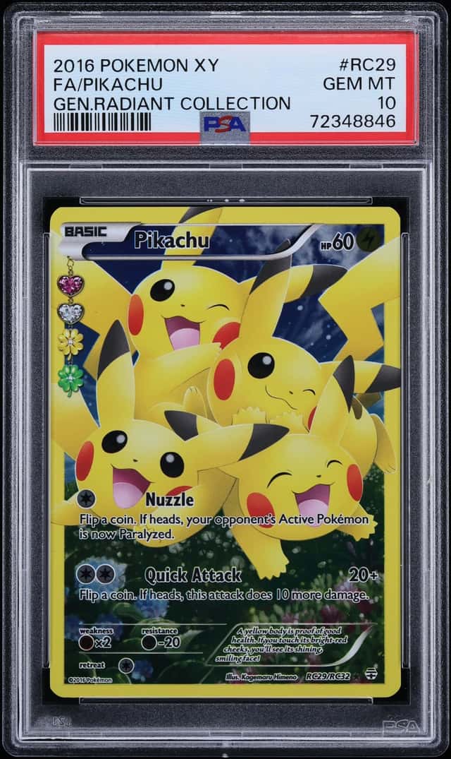 2016 Pokemon XY Generations Radiant Collection Full Art Pikachu #RC29 PSA 10 GEM MINT