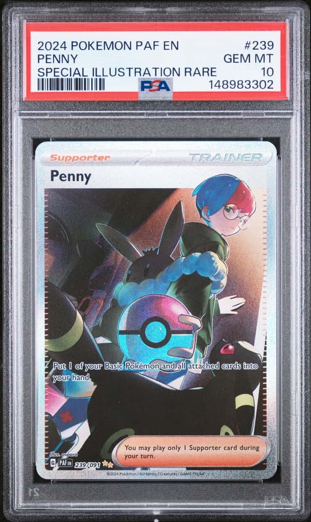 2024 POKEMON PAF EN-PALDEAN FATES #239 PENNY SIR PSA 10