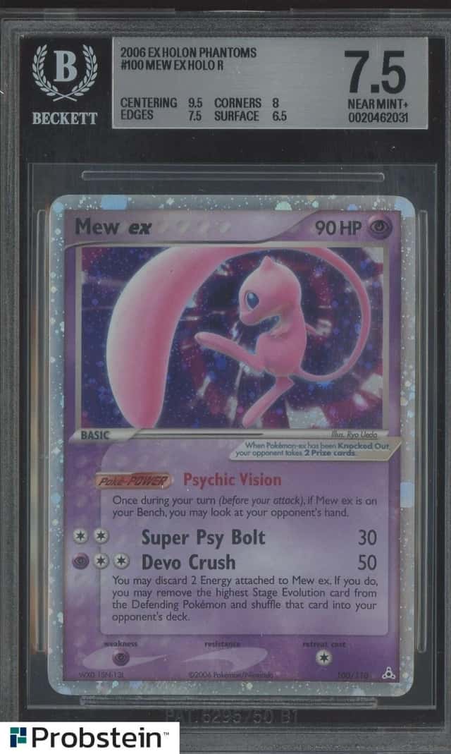 2006 Pokemon EX Holon Phantoms #100 Mew EX Holo BGS 7.5 NM+