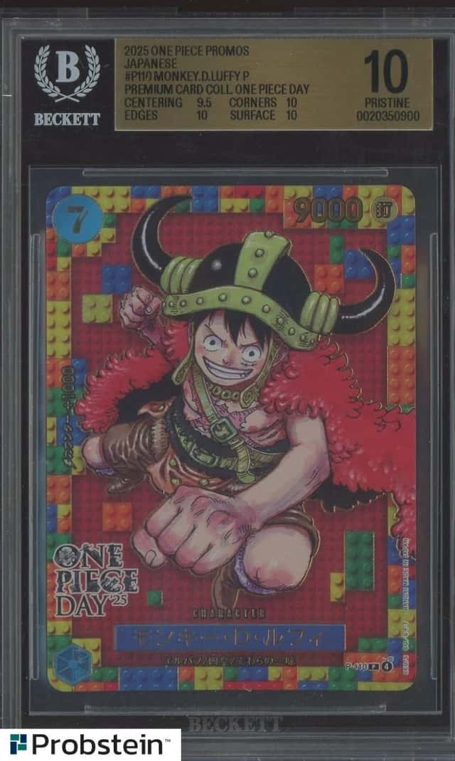 2025 One Piece JPN Monkey D Luffy Premium Card One Piece Day BGS 10 PRISTINE