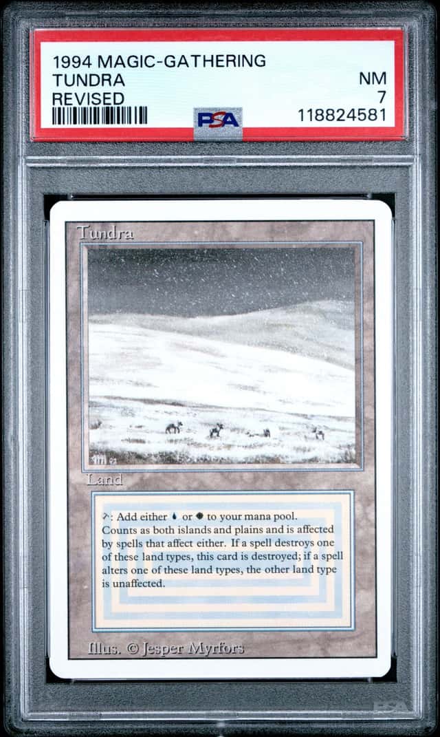 1994 Magic The Gathering MTG Revised Tundra PSA 7 NRMT