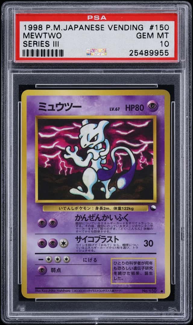 1998 Pokemon Japanese Vending Series 3 Mewtwo #150 PSA 10 GEM MINT