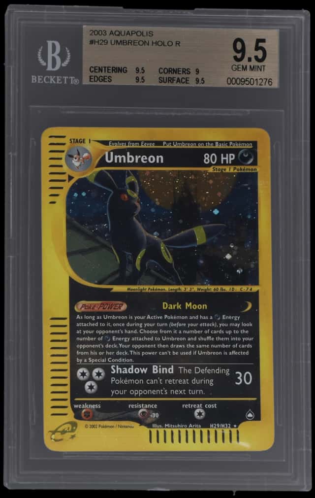 2003 Pokemon Aquapolis Holo Umbreon #H29