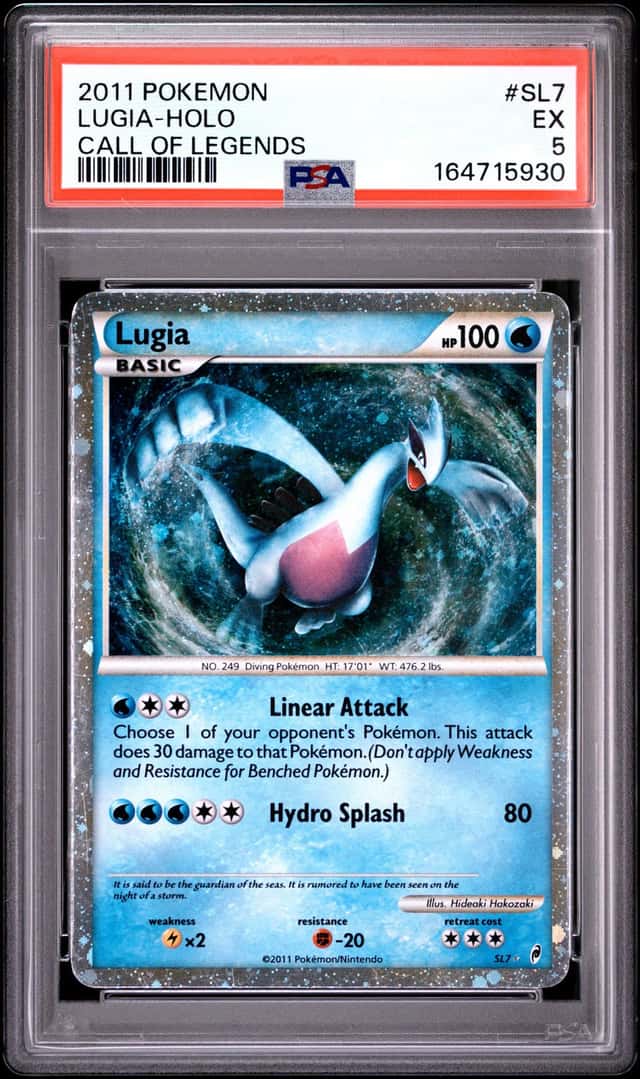 2011 POKEMON CALL OF LEGENDS #SL7 LUGIA-HOLO PSA 5